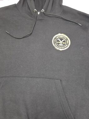 Yellowston Circle Logo Black Hoodie - NWT